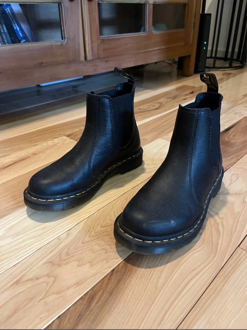 Black Chelsea doc martens